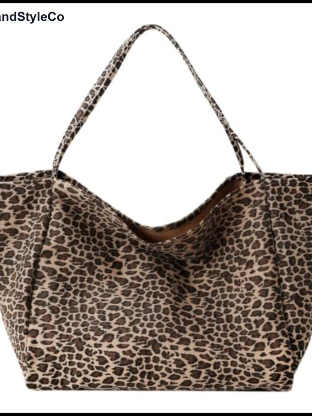 Wynndora Leopard Print Tote Bag Large Capacity Shoulder Bag Casual Cheetah